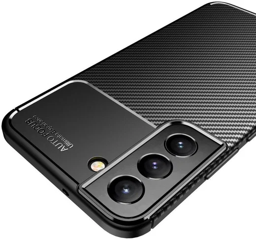 Samsung Galaxy S22 Plus Hoesje Siliconen Carbon TPU Back Cover Zwart afbeelding 9