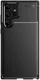 Samsung Galaxy S22 Ultra Hoesje Siliconen Carbon TPU Back Cover Zwart afbeelding 6