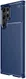 Samsung Galaxy S22 Ultra Hoesje Siliconen Carbon TPU Back Cover Blauw afbeelding 1