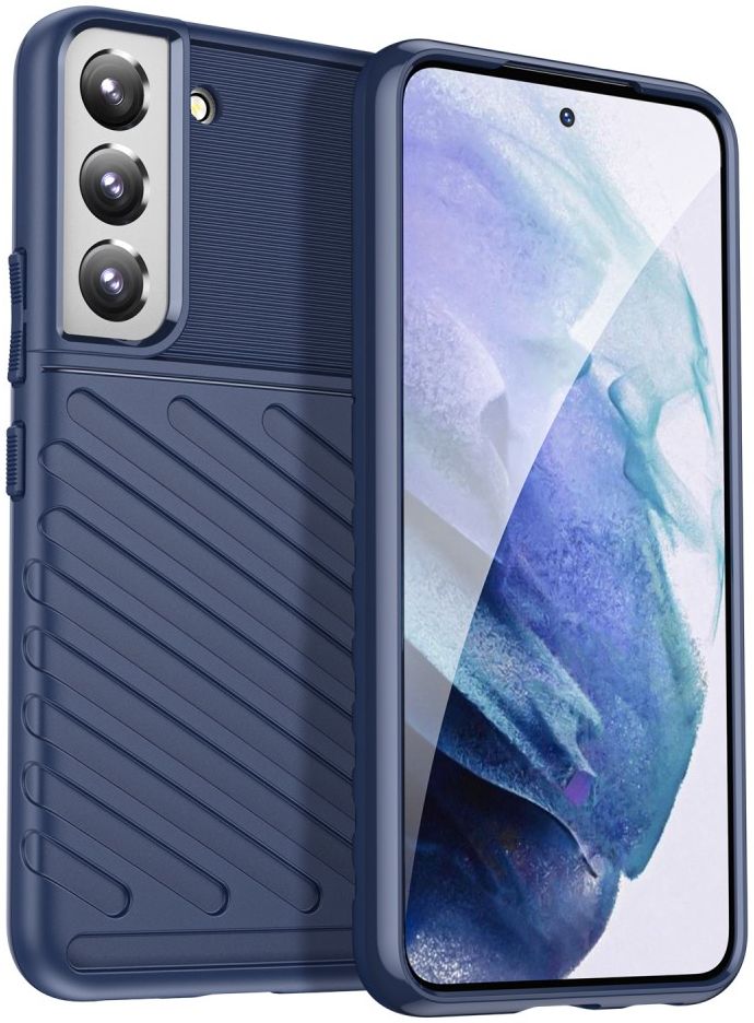 Samsung Galaxy S22 Plus Hoesje TPU Thunder Design Back Cover Blauw afbeelding 1