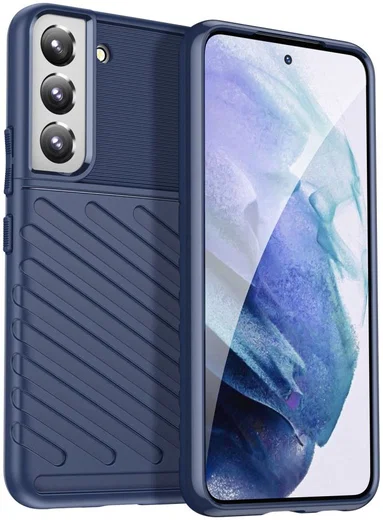 Samsung Galaxy S22 Plus Hoesje TPU Thunder Design Back Cover Blauw afbeelding 1