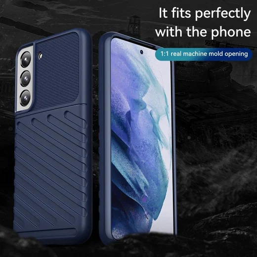 Samsung Galaxy S22 Plus Hoesje TPU Thunder Design Back Cover Blauw afbeelding 3