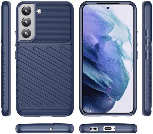 Samsung Galaxy S22 Plus Hoesje TPU Thunder Design Back Cover Blauw afbeelding 9