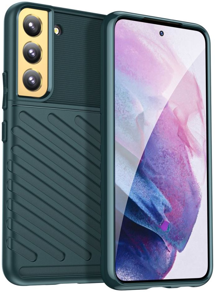 Samsung Galaxy S22 Plus Hoesje TPU Thunder Design Back Cover Groen afbeelding 1