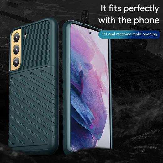 Samsung Galaxy S22 Plus Hoesje TPU Thunder Design Back Cover Groen afbeelding 3