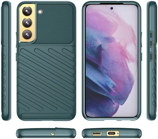 Samsung Galaxy S22 Plus Hoesje TPU Thunder Design Back Cover Groen afbeelding 9