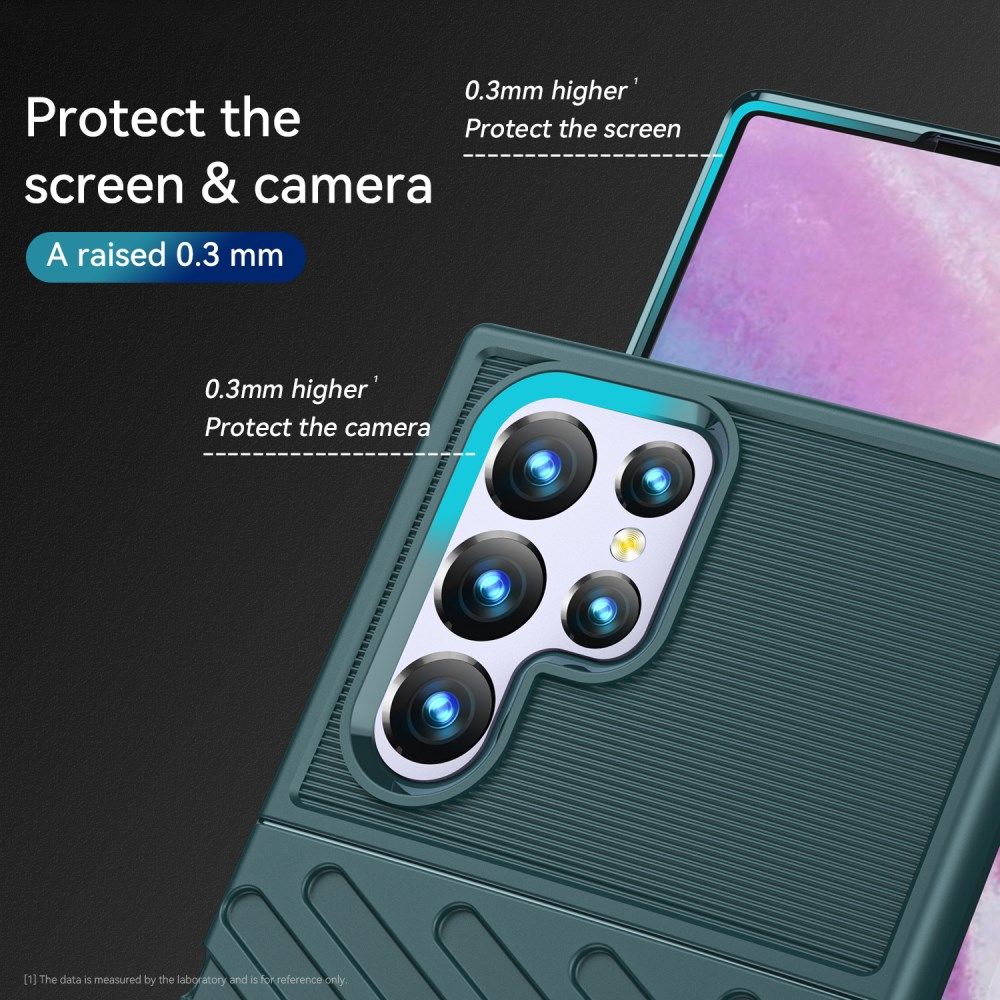 Samsung Galaxy S22 Ultra Hoesje TPU Thunder Design Back Cover Groen afbeelding 6