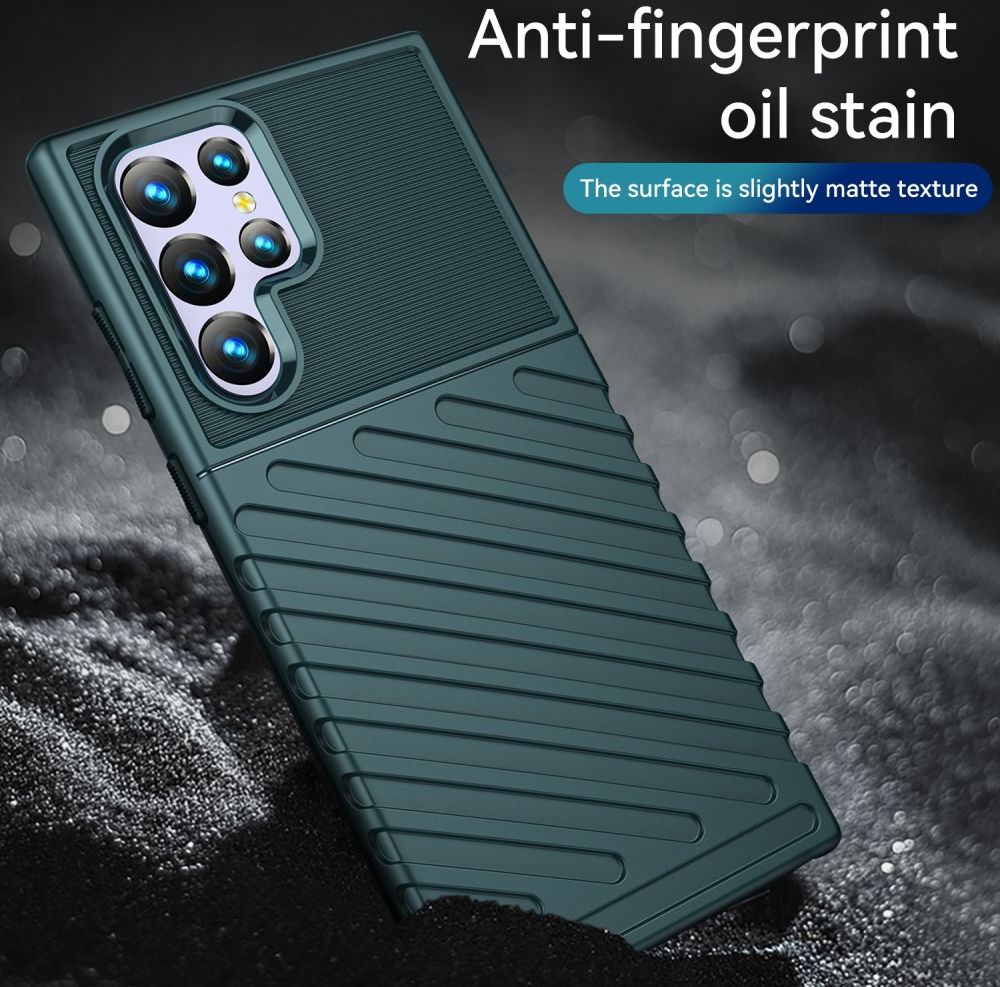 Samsung Galaxy S22 Ultra Hoesje TPU Thunder Design Back Cover Groen afbeelding 7