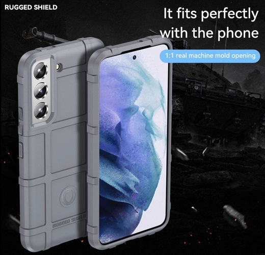 Samsung Galaxy S22 Hoesje Shock Proof Rugged Shield Back Cover Grijs afbeelding 7