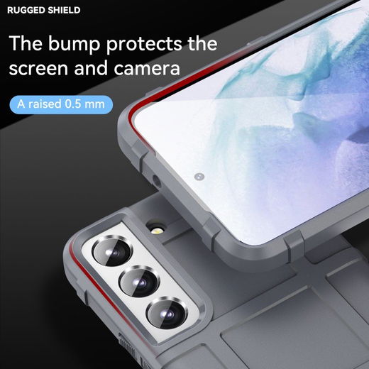 Samsung Galaxy S22 Hoesje Shock Proof Rugged Shield Back Cover Grijs afbeelding 3