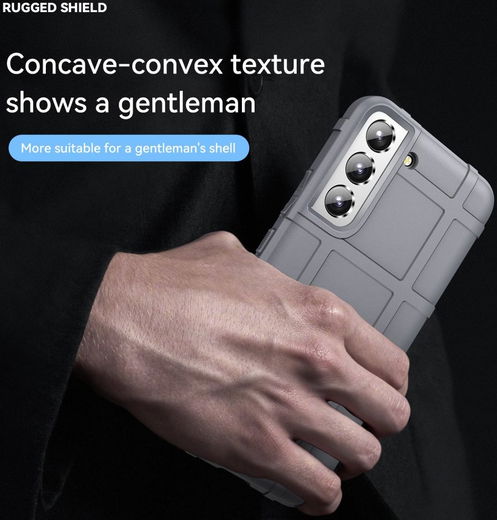 Samsung Galaxy S22 Hoesje Shock Proof Rugged Shield Back Cover Grijs afbeelding 6
