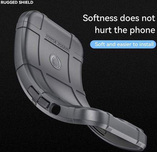 Samsung Galaxy S22 Hoesje Shock Proof Rugged Shield Back Cover Grijs afbeelding 4