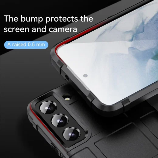 Samsung Galaxy S22 Plus Hoesje Shock Proof Rugged Back Cover Zwart afbeelding 4
