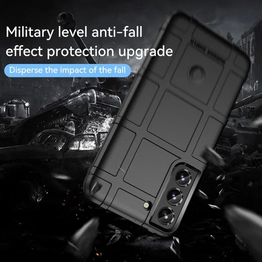 Samsung Galaxy S22 Plus Hoesje Shock Proof Rugged Back Cover Zwart afbeelding 3