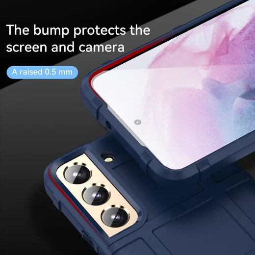 Samsung Galaxy S22 Plus Hoesje Shock Proof Rugged Back Cover Blauw afbeelding 5