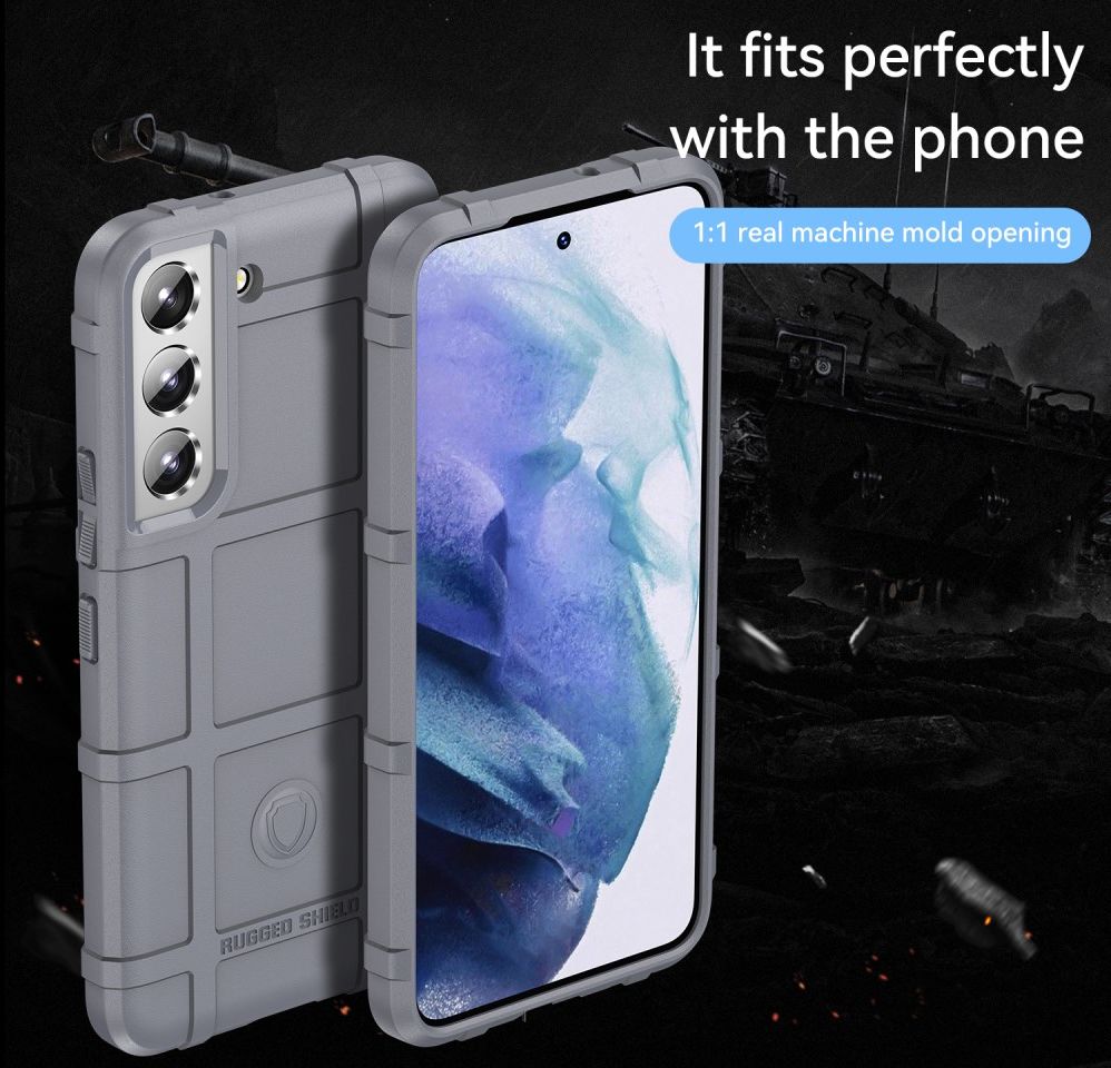 Samsung Galaxy S22 Plus Hoesje Shock Proof Rugged Back Cover Grijs afbeelding 3