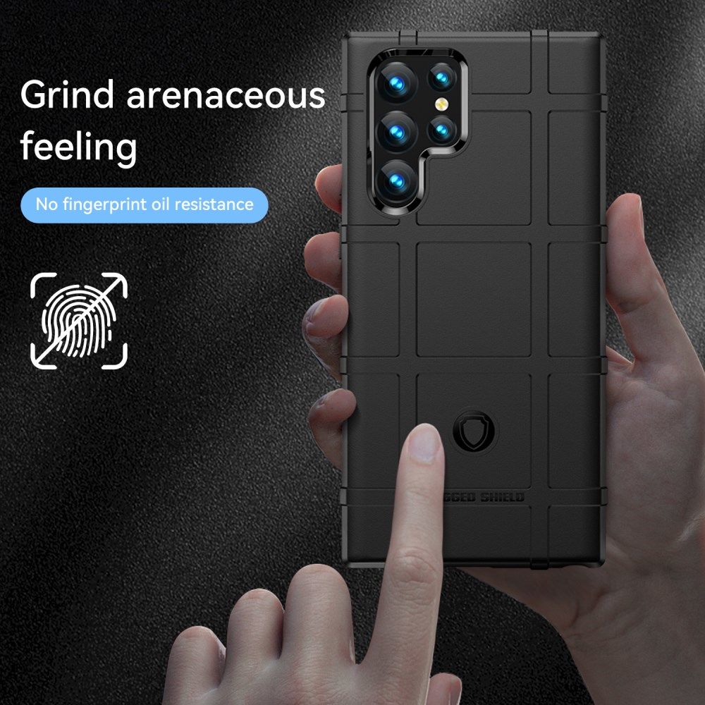 Samsung Galaxy S22 Ultra Hoesje Shock Proof Rugged Back Cover Zwart afbeelding 7