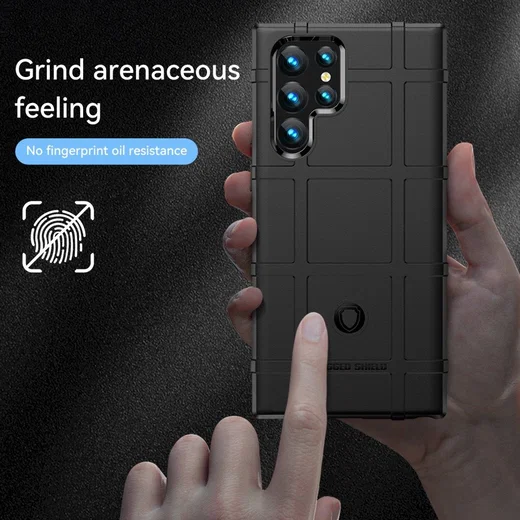 Samsung Galaxy S22 Ultra Hoesje Shock Proof Rugged Back Cover Zwart afbeelding 7