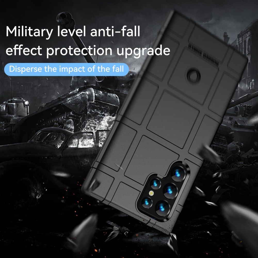 Samsung Galaxy S22 Ultra Hoesje Shock Proof Rugged Back Cover Zwart afbeelding 3