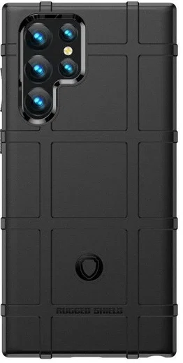 Samsung Galaxy S22 Ultra Hoesje Shock Proof Rugged Back Cover Zwart afbeelding 2