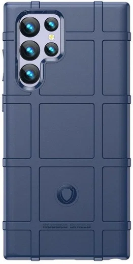 Samsung Galaxy S22 Ultra Hoesje Shock Proof Rugged Back Cover Blauw afbeelding 2