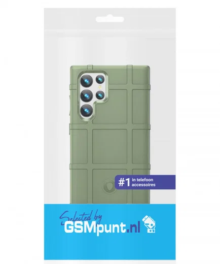 Samsung Galaxy S22 Ultra Hoesje Shock Proof Rugged Back Cover Groen afbeelding 10