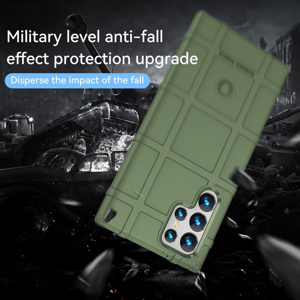 Samsung Galaxy S22 Ultra Hoesje Shock Proof Rugged Back Cover Groen afbeelding 3