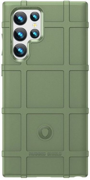 Samsung Galaxy S22 Ultra Hoesje Shock Proof Rugged Back Cover Groen afbeelding 2
