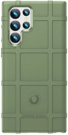 Samsung Galaxy S22 Ultra Hoesje Shock Proof Rugged Back Cover Groen afbeelding 2