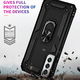 Samsung Galaxy S22 Hoesje Hybride Kickstand Back Cover Zwart afbeelding 4