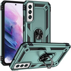 Samsung Galaxy S22 Hoesje Hybride Kickstand Back Cover Groen afbeelding