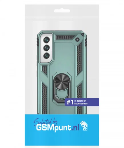 Samsung Galaxy S22 Hoesje Hybride Kickstand Back Cover Groen afbeelding 10