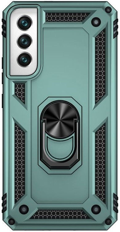 Samsung Galaxy S22 Hoesje Hybride Kickstand Back Cover Groen afbeelding 3