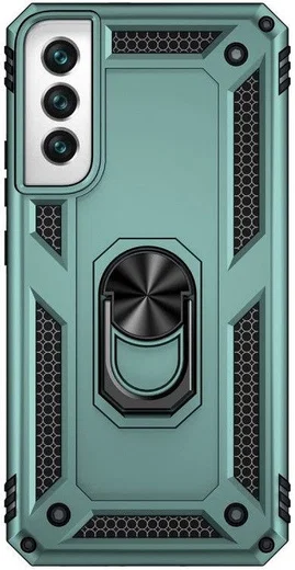 Samsung Galaxy S22 Hoesje Hybride Kickstand Back Cover Groen afbeelding 3