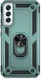Samsung Galaxy S22 Hoesje Hybride Kickstand Back Cover Groen afbeelding 3