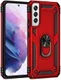 Samsung Galaxy S22 Hoesje Hybride Kickstand Back Cover Rood afbeelding 2