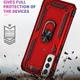 Samsung Galaxy S22 Hoesje Hybride Kickstand Back Cover Rood afbeelding 4
