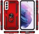 Samsung Galaxy S22 Hoesje Hybride Kickstand Back Cover Rood afbeelding 9