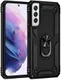 Samsung Galaxy S22 Plus Hoesje Hybride Kickstand Back Cover Zwart afbeelding 2
