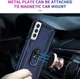 Samsung Galaxy S22 Plus Hoesje Hybride Kickstand Back Cover Blauw afbeelding 5