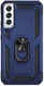Samsung Galaxy S22 Plus Hoesje Hybride Kickstand Back Cover Blauw afbeelding 3
