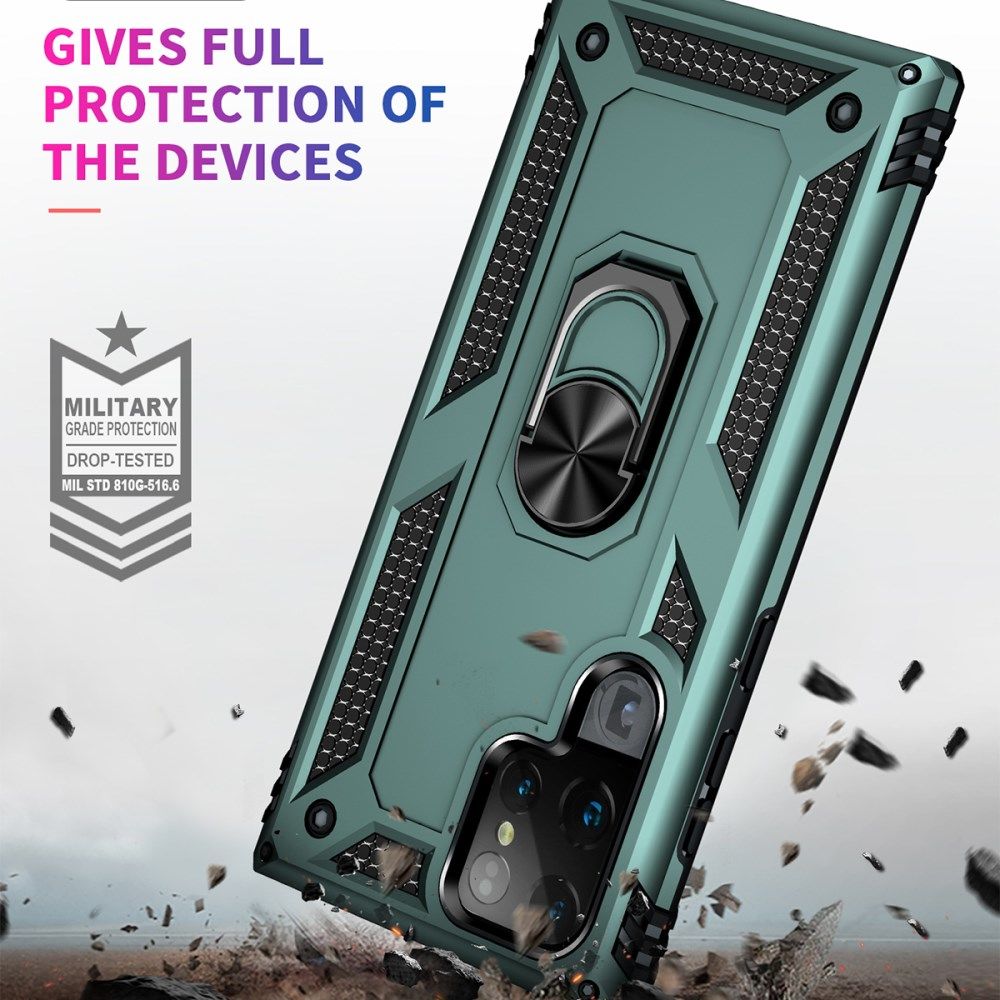 Samsung Galaxy S22 Ultra Hoesje Hybride Kickstand Back Cover Groen afbeelding 4