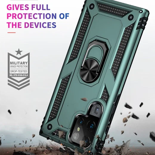 Samsung Galaxy S22 Ultra Hoesje Hybride Kickstand Back Cover Groen afbeelding 4