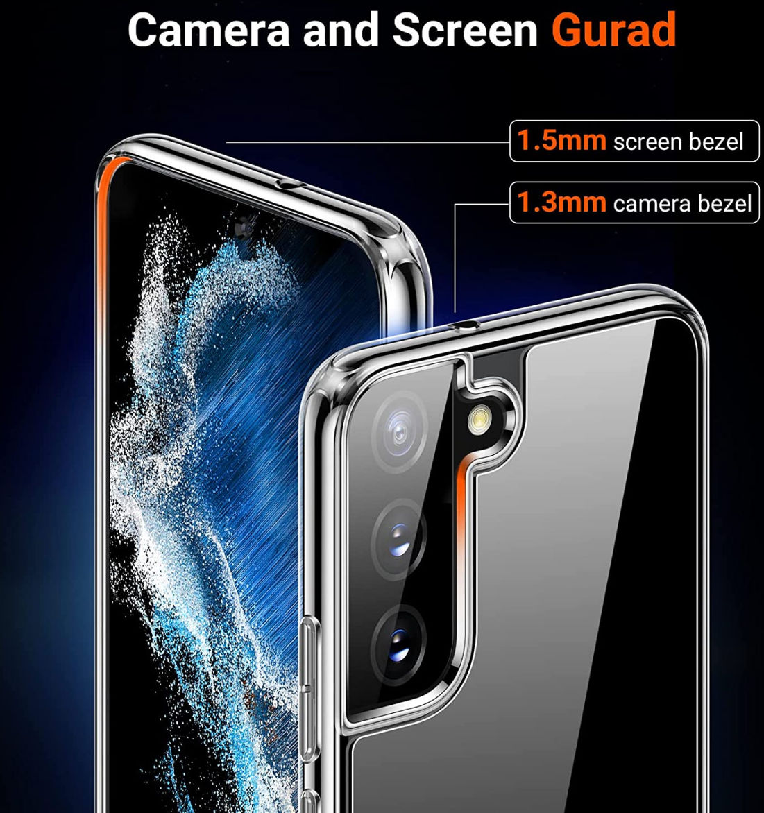 Samsung Galaxy S22 Hoesje Armor Back Cover Transparant afbeelding 4