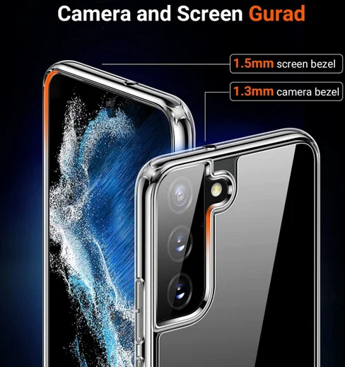 Samsung Galaxy S22 Hoesje Armor Back Cover Transparant afbeelding 4