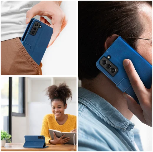 Rosso Element Samsung Galaxy S22 Hoesje Book Cover Wallet Blauw afbeelding 5