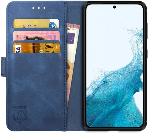 Rosso Element Samsung Galaxy S22 Hoesje Book Cover Wallet Blauw afbeelding 1