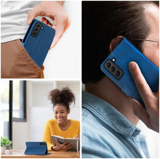 Rosso Element Samsung Galaxy S22 Plus Hoesje Book Cover Wallet Blauw afbeelding 5