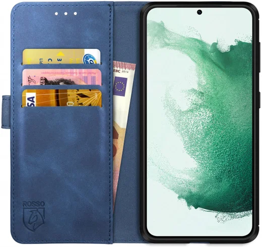 Rosso Element Samsung Galaxy S22 Plus Hoesje Book Cover Wallet Blauw afbeelding 1