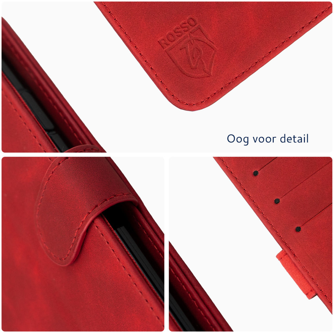 Rosso Element Samsung Galaxy S22 Plus Hoesje Book Cover Wallet Rood afbeelding 4